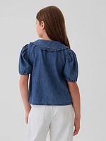 Kids Ruffle Collar Shirt