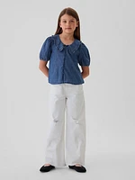 Kids Ruffle Collar Shirt