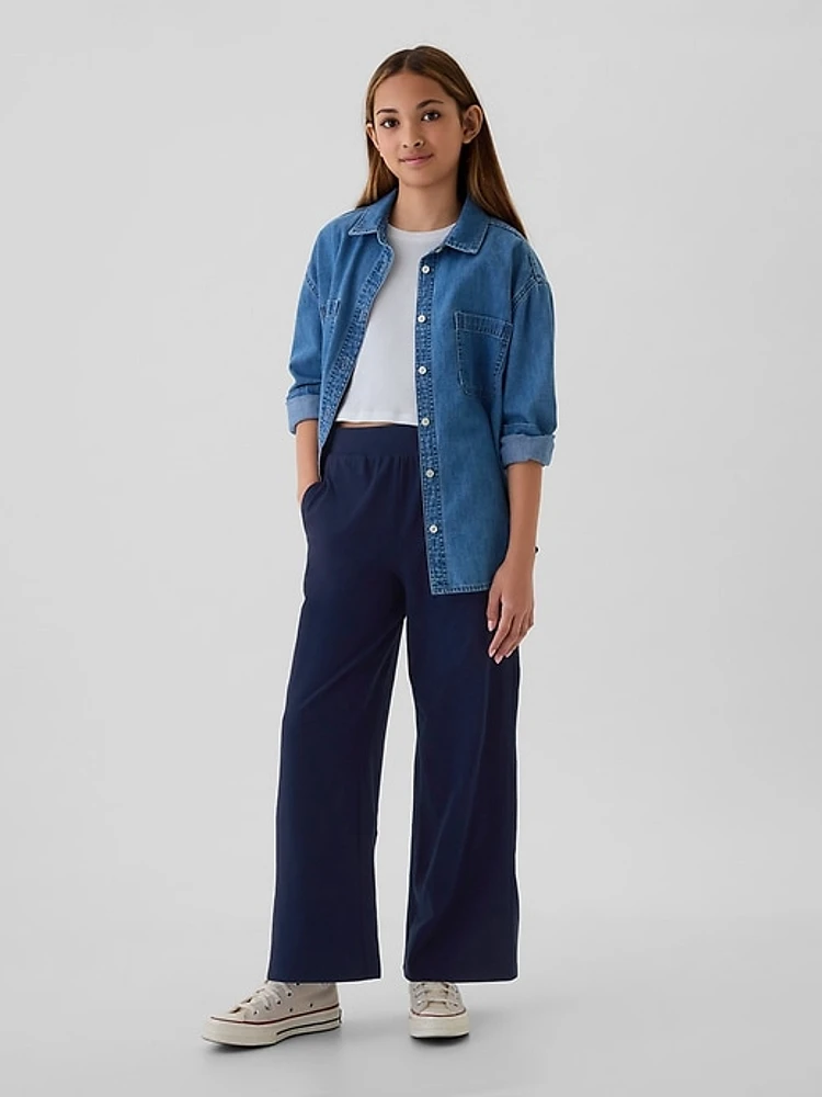 Kids Wide-Leg Pull-On Pants