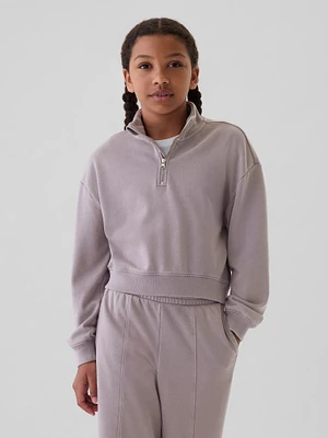 Kids VintageSoft Half-Zip Cropped Pullover