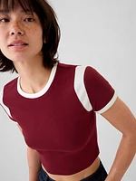 Modern Rib Cropped T-Shirt