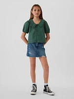 Kids Ruffle Collar Shirt