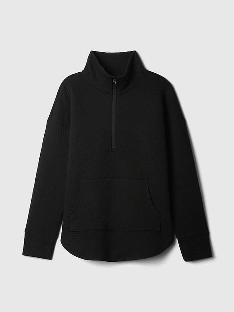 GapFit Quilted Jacquard Half-Zip Pullover