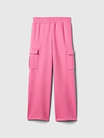 Kids Vintage Soft Wide-Leg Cargo Sweatpants