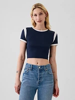 Modern Rib Cropped T-Shirt