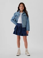 Kids Ruffle Denim Skirt