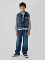 Kids Hooded Icon Denim Jacket