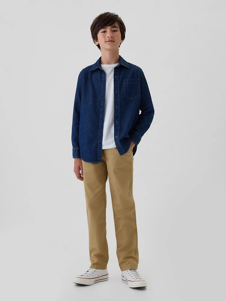 Kids Pull-On Straight Khakis