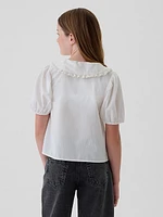 Kids Ruffle Collar Shirt