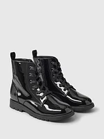 Kids Vegan Patent Leather Boots