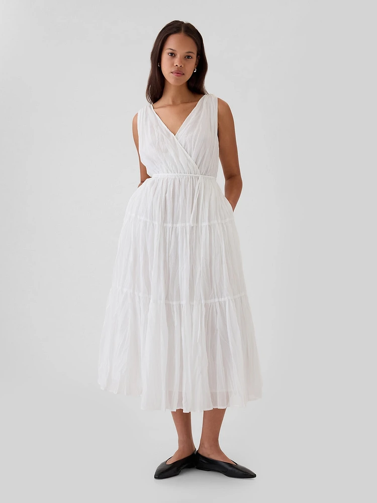 Pleated Tiered Maxi Dress