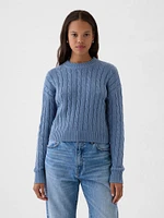 Cable-Knit Cropped Sweater