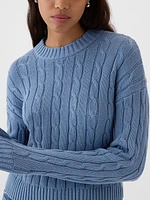 Cable-Knit Cropped Sweater