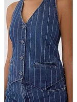 Denim Halter Vest