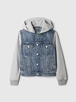Kids Hooded Icon Denim Jacket