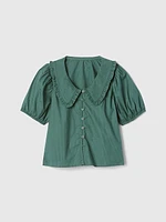 Kids Ruffle Collar Shirt