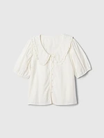 Kids Ruffle Collar Shirt