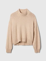 Kids CashSoft Oversized Mockneck Sweater