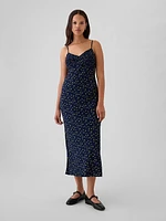 Pintuck Midi Dress