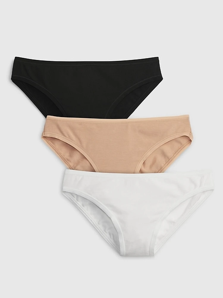 Organic Stretch Cotton Bikini Brief (3-Pack)