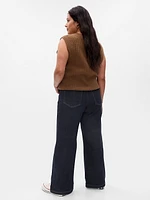 High Rise Stride Wide-Leg Cargo Jeans