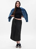 Satin Midi Skirt