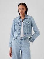 Cropped Studded Icon Denim Jacket