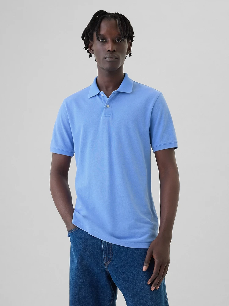 Washed Pique Polo Shirt Shirt