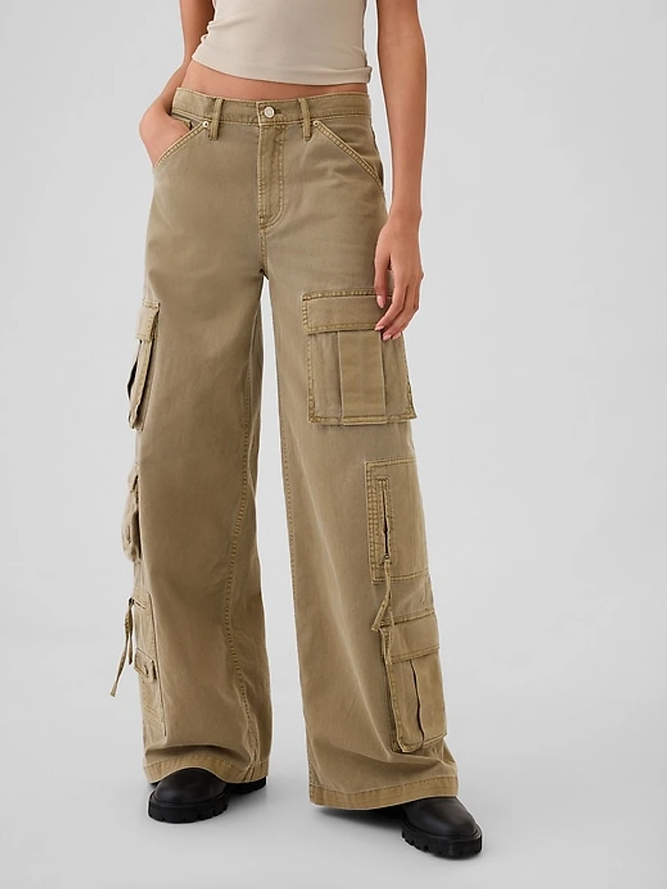 Mid Rise Relaxed Cargo Pants