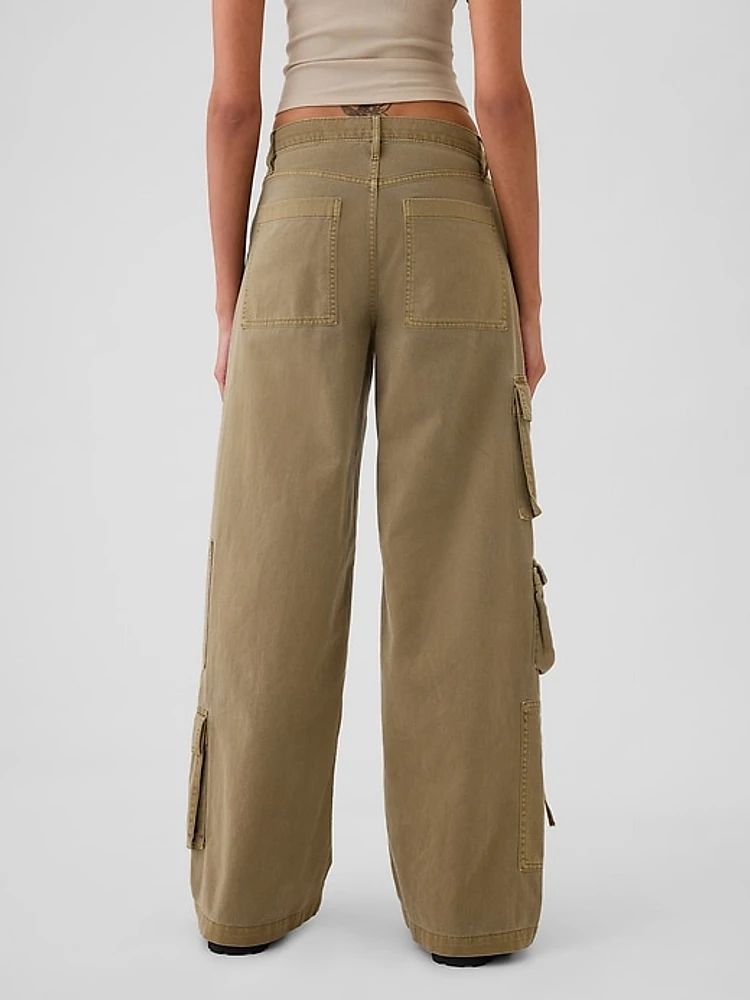 Mid Rise Relaxed Cargo Pants