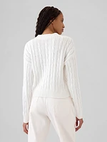 Cable-Knit Cropped Sweater