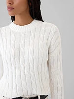 Cable-Knit Cropped Sweater