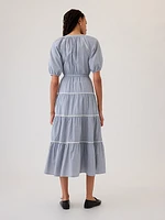 Tiered Maxi Shirtdress