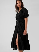 Tiered Maxi Shirtdress