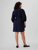 Eyelet Mini Shirtdress