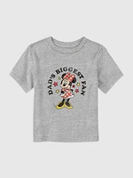 Toddler Minnie Mouse Dads Biggest Fan Graphic Tee