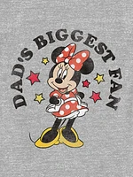 Toddler Minnie Mouse Dads Biggest Fan Graphic Tee