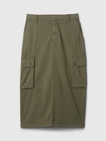 Utility Cargo Midi Skirt