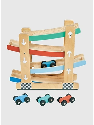 Wooden Ramp Race Car Toddler Toy