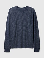 Waffle-Knit Raglan T-Shirt