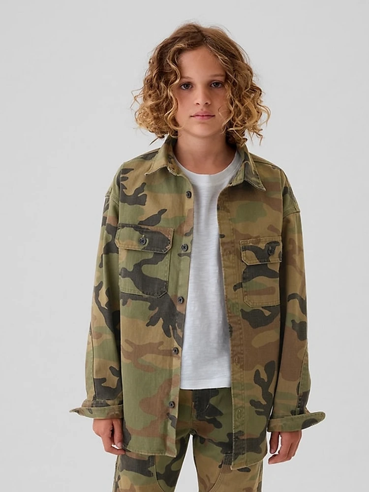 Kids Camo Utility Shirt