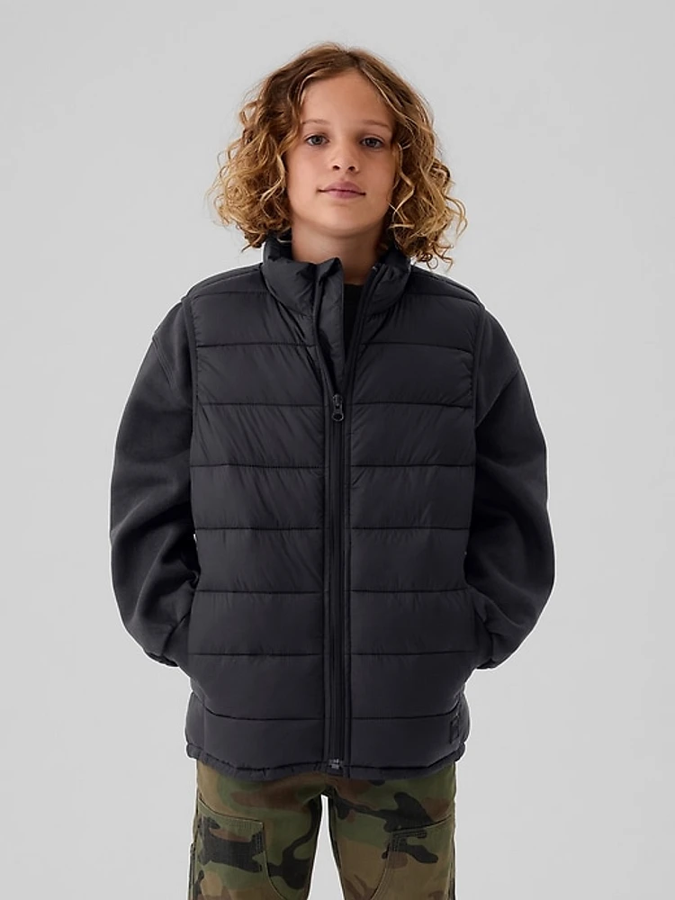 Kids Recycled Lightweight Puffer Vest