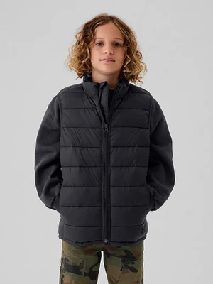 Kids Recycled Lightweight Puffer Vest