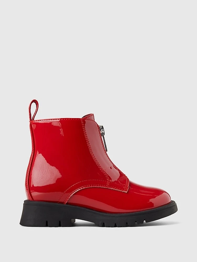 babyGap Vegan Patent Leather Ankle Boots