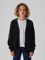 Kids Relaxed Shaker-Stitch Cardigan