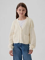 Kids Shaker-Stitch Cropped Cardigan