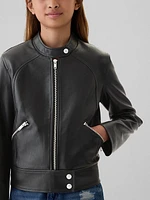 Kids Vegan Leather Moto Jacket