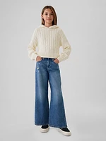 Kids Cable-Knit Cropped Sweater