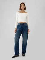 Modern Cropped Off-Shoulder T-Shirt