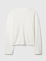 Oversized Mockneck Waffle T-Shirt